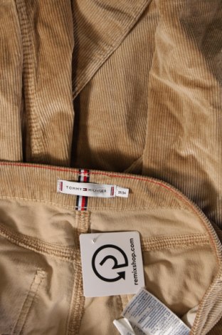 Pantaloni de velvet de femei Tommy Hilfiger, Mărime M, Culoare Ecru, Preț 47,37 Lei