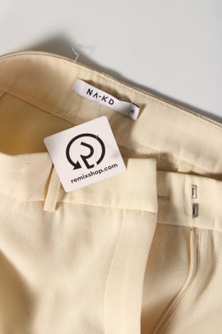 Pantaloni de femei NA-KD, Mărime M, Culoare Ecru, Preț 68,07 Lei