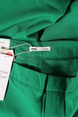 Pantaloni de femei Sinsay, Mărime L, Culoare Verde, Preț 76,05 Lei