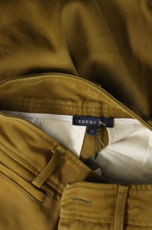 Дамски панталон Soeur, Размер XS, Цвят Зелен, Цена 57,60 лв.