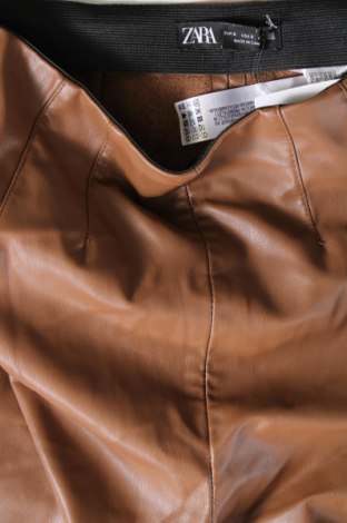 Дамски панталон Zara, Размер S, Цвят Кафяв, Цена 13,77 лв.
