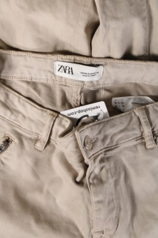 Дамски панталон Zara, Размер S, Цвят Бежов, Цена 13,80 лв.