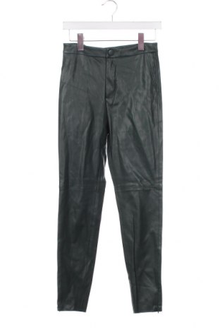 Дамски панталон Zara, Размер S, Цвят Зелен, Цена 7,02 лв.