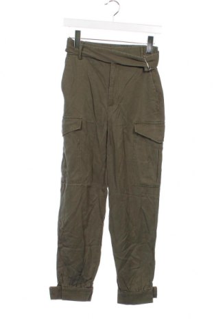 Дамски панталон Zara, Размер XS, Цвят Зелен, Цена 16,42 лв.
