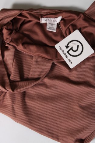 Γυναικείο αμάνικο μπλουζάκι Amisu, Μέγεθος S, Χρώμα Καφέ, Τιμή 7,00 €