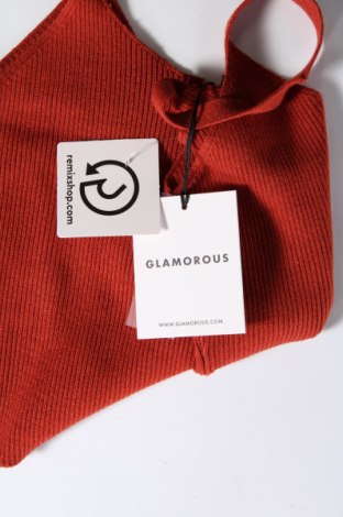 Γυναικείο αμάνικο μπλουζάκι Glamorous, Μέγεθος L, Χρώμα Πορτοκαλί, Τιμή 5,43 €