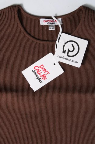 Γυναικείο αμάνικο μπλουζάκι Jennyfer, Μέγεθος M, Χρώμα Καφέ, Τιμή 2,49 €