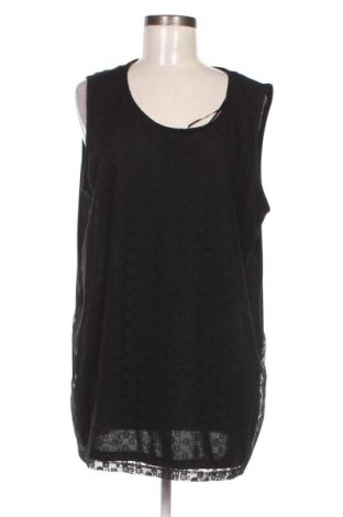 Γυναικείο αμάνικο μπλουζάκι Laura Torelli, Μέγεθος 3XL, Χρώμα Μαύρο, Τιμή 12,63 €