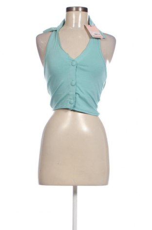 Γυναικείο αμάνικο μπλουζάκι Missguided, Μέγεθος L, Χρώμα Πράσινο, Τιμή 4,65 €