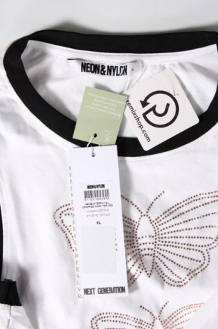 Γυναικείο αμάνικο μπλουζάκι Neon & Nylon by Only, Μέγεθος XL, Χρώμα Λευκό, Τιμή 3,68 €