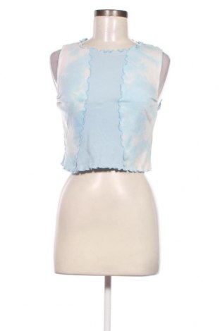Γυναικείο αμάνικο μπλουζάκι Pull&Bear, Μέγεθος L, Χρώμα Μπλέ, Τιμή 3,57 €