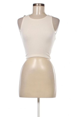 Γυναικείο αμάνικο μπλουζάκι Pull&Bear, Μέγεθος XS, Χρώμα Εκρού, Τιμή 10,82 €