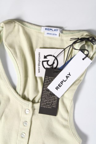 Γυναικείο αμάνικο μπλουζάκι Replay, Μέγεθος XS, Χρώμα Πράσινο, Τιμή 16,70 €