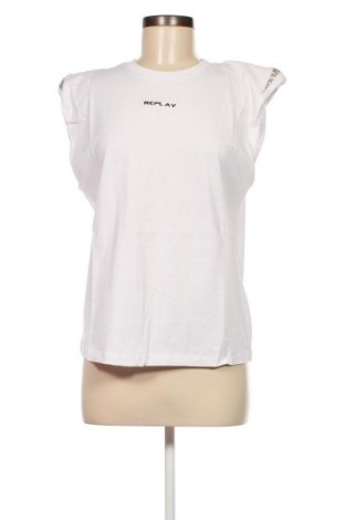 Γυναικείο αμάνικο μπλουζάκι Replay, Μέγεθος XS, Χρώμα Λευκό, Τιμή 37,11 €