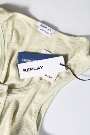 Γυναικείο αμάνικο μπλουζάκι Replay, Μέγεθος M, Χρώμα Πράσινο, Τιμή 16,70 €