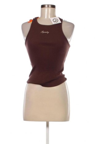 Γυναικείο αμάνικο μπλουζάκι Superdry, Μέγεθος M, Χρώμα Καφέ, Τιμή 17,53 €