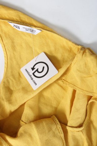 Γυναικείο αμάνικο μπλουζάκι Zara, Μέγεθος XS, Χρώμα Κίτρινο, Τιμή 6,14 €