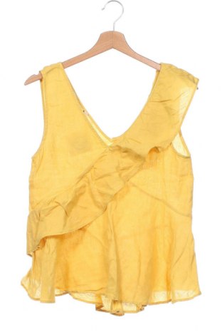 Γυναικείο αμάνικο μπλουζάκι Zara, Μέγεθος XS, Χρώμα Κίτρινο, Τιμή 3,68 €