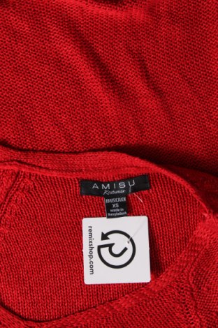 Γυναικείο πουλόβερ Amisu, Μέγεθος XS, Χρώμα Κόκκινο, Τιμή 3,41 €