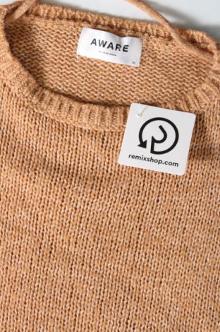 Damski sweter Aware by Vero Moda, Rozmiar XS, Kolor Brązowy, Cena 34,54 zł