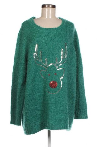 Γυναικείο πουλόβερ Bpc Bonprix Collection, Μέγεθος 3XL, Χρώμα Πράσινο, Τιμή 17,94 €