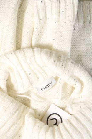 Дамски пуловер Canda, Размер M, Цвят Бял, Цена 7,54 лв.