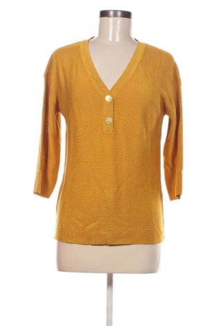 Дамски пуловер Cortefiel, Размер S, Цвят Жълт, Цена 21,39 лв.