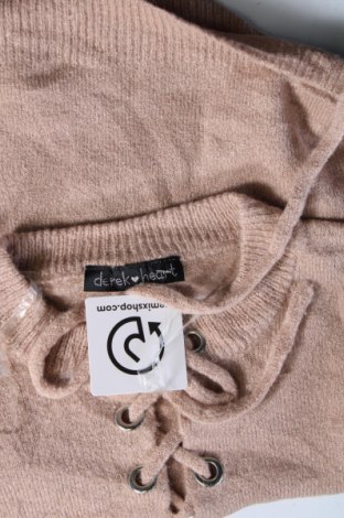 Damenpullover Derek Heart, Größe S, Farbe Beige, Preis 6,99 €