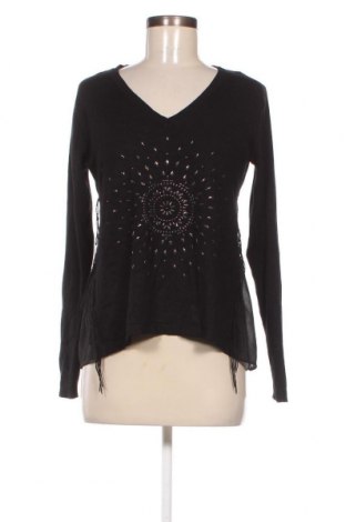 Дамски пуловер Desigual, Размер M, Цвят Черен, Цена 37,16 лв.