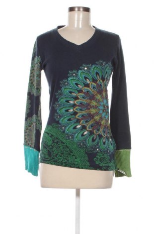 Дамски пуловер Desigual, Размер M, Цвят Син, Цена 37,20 лв.