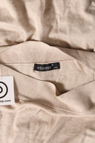 Дамски пуловер Ebelieve, Размер L, Цвят Бежов, Цена 11,60 лв.