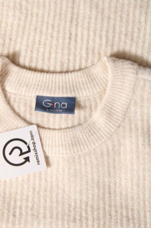 Дамски пуловер Gina, Размер L, Цвят Екрю, Цена 7,25 лв.