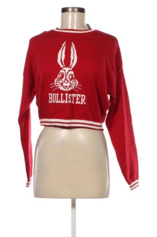 Дамски пуловер Hollister, Размер S, Цвят Червен, Цена 30,69 лв.