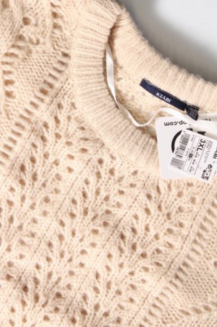 Дамски пуловер Kiabi, Размер 3XL, Цвят Бежов, Цена 46,00 лв.