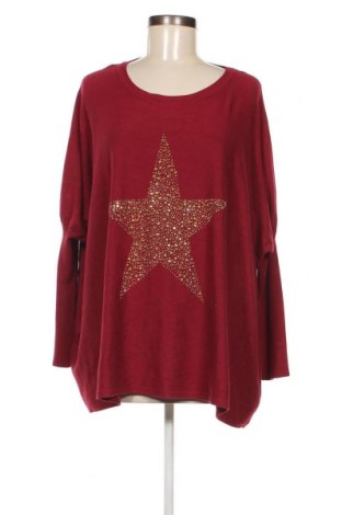 Дамски пуловер Laetitia Mem, Размер XXL, Цвят Червен, Цена 17,60 лв.