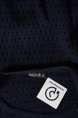 Дамски пуловер Laura Torelli, Размер M, Цвят Син, Цена 5,22 лв.