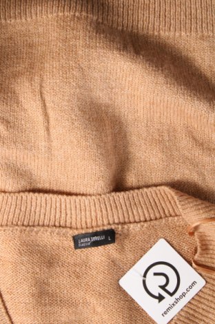 Дамски пуловер Laura Torelli, Размер L, Цвят Бежов, Цена 11,60 лв.