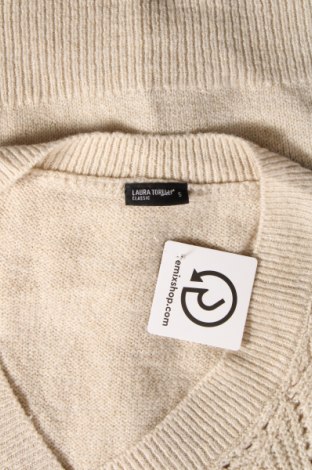 Дамски пуловер Laura Torelli, Размер S, Цвят Бежов, Цена 10,44 лв.