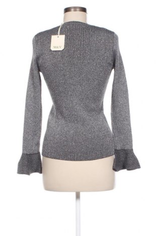 Дамски пуловер M&V, Размер L, Цвят Сребрист, Цена 12,47 лв.
