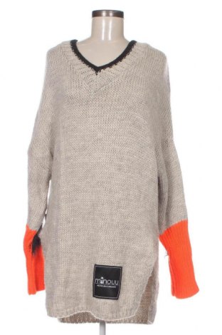 Γυναικείο πουλόβερ Minouu, Μέγεθος M, Χρώμα Γκρί, Τιμή 15,37 €