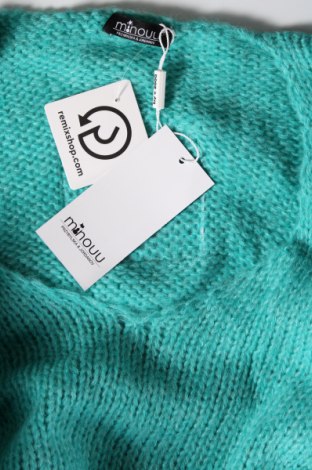Дамски пуловер Minouu, Размер M, Цвят Син, Цена 38,05 лв.