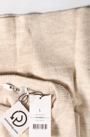 Γυναικείο πουλόβερ NA-KD, Μέγεθος L, Χρώμα  Μπέζ, Τιμή 11,99 €