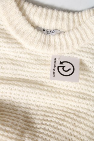 Дамски пуловер NA-KD, Размер XL, Цвят Бял, Цена 20,91 лв.