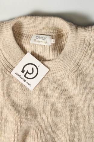 Дамски пуловер ONLY, Размер S, Цвят Бежов, Цена 4,05 лв.