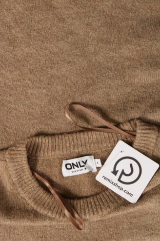 Дамски пуловер ONLY, Размер S, Цвят Бежов, Цена 26,66 лв.