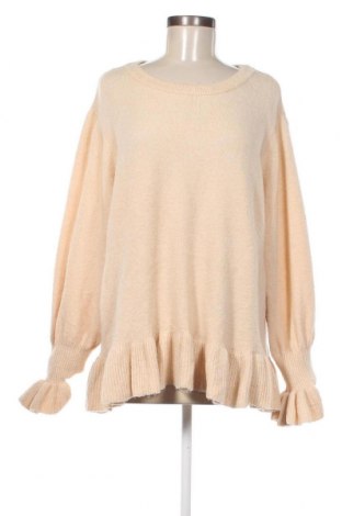 Γυναικείο πουλόβερ ONLY Carmakoma, Μέγεθος L, Χρώμα Εκρού, Τιμή 5,68 €