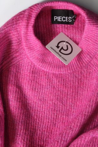 Дамски пуловер Pieces, Размер L, Цвят Розов, Цена 8,37 лв.