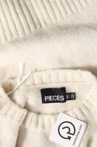 Дамски пуловер Pieces, Размер M, Цвят Бежов, Цена 24,80 лв.