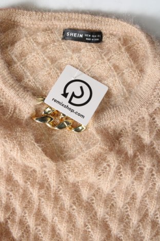 Дамски пуловер SHEIN, Размер M, Цвят Бежов, Цена 7,54 лв.