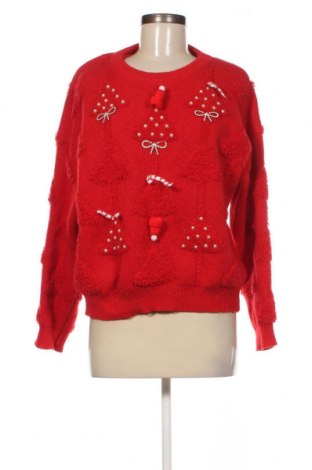 Дамски пуловер SHEIN, Размер M, Цвят Червен, Цена 14,50 лв.